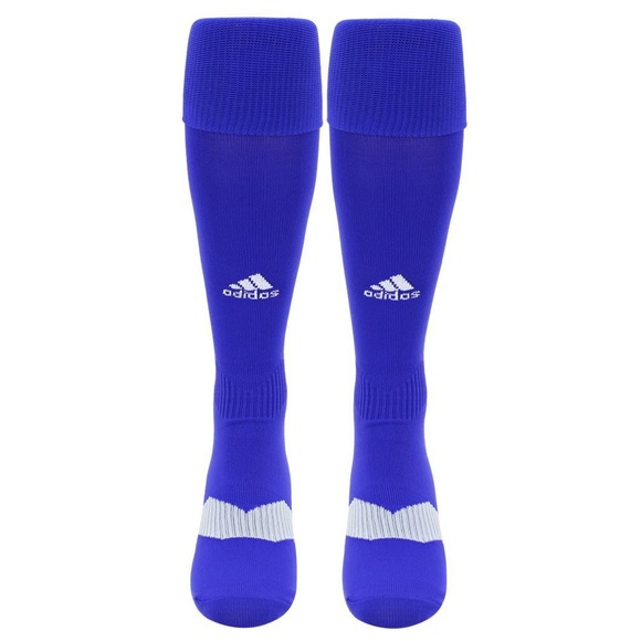 {NWT} Adidas | Metro IV OTC Soccer Socks Bold Blue/White/Clear Grey (L) - Picture 1 of 14